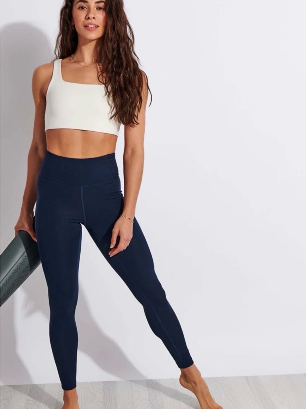 Girlfriend Collective Navy Leggings Size Small